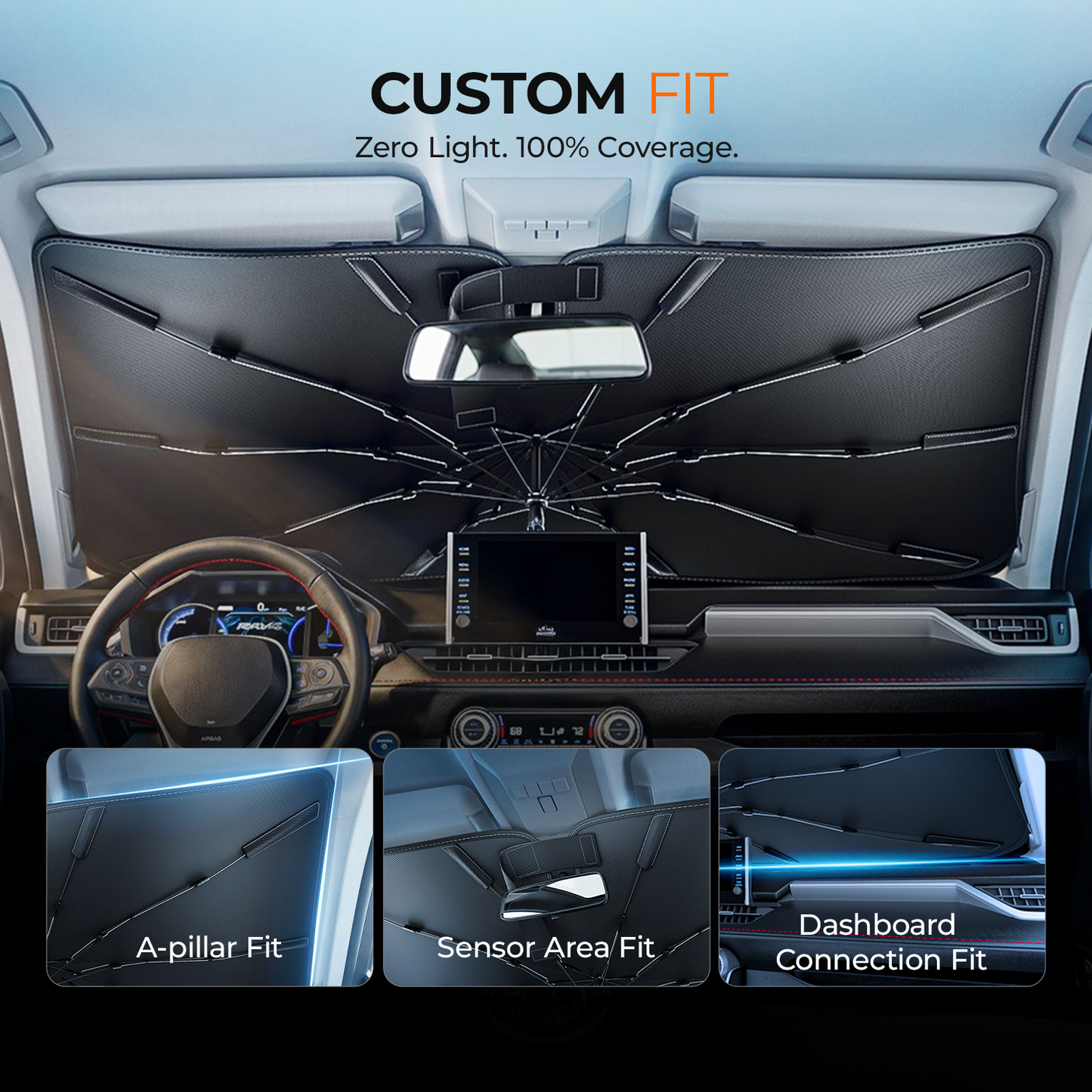 Windshield Sun Shade Umbrella for Tesla Model 3 & Model Y